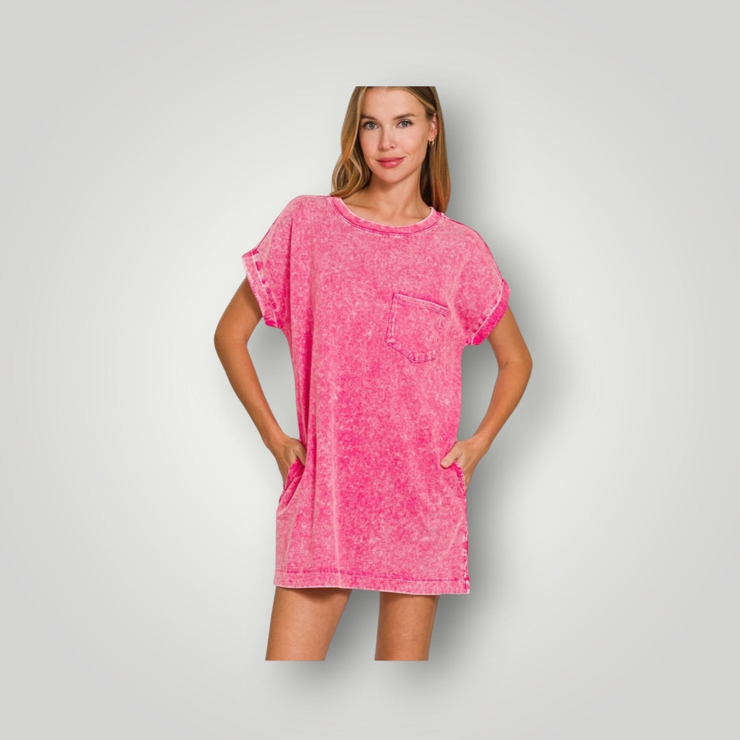 Hot Pink Zenana Women-Dresses/Rompers, Small
